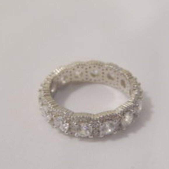 Radiance by Absolute Simulated Diamond & Eternity Band Ring Size 8 - Picture 7 of 9